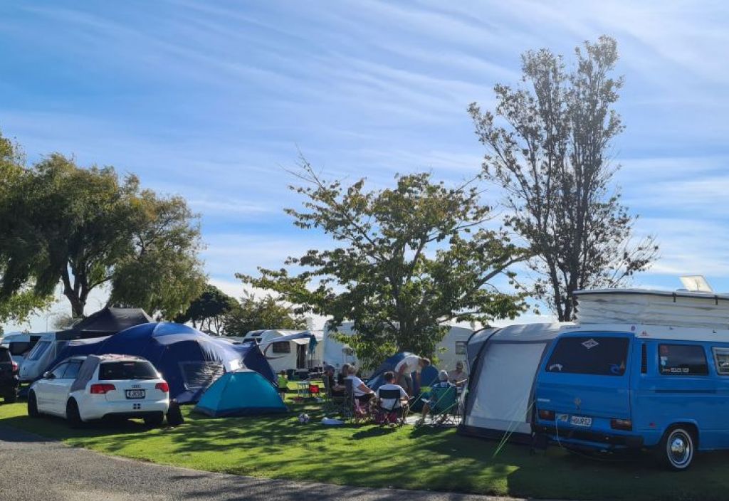 Campers at the holiday park